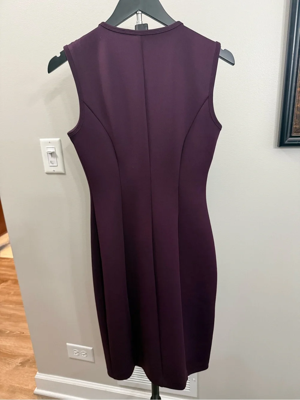Calvin Klein Plum Sleeveless Zip-Front Dress